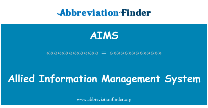 AIMS: Spojenecké informační Management systém