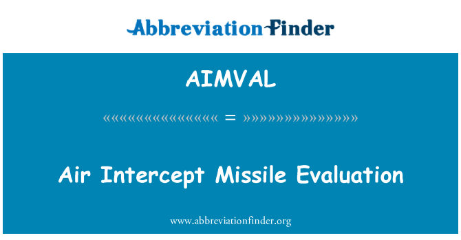 AIMVAL: ایئر کاٹنا میزائل جائزے