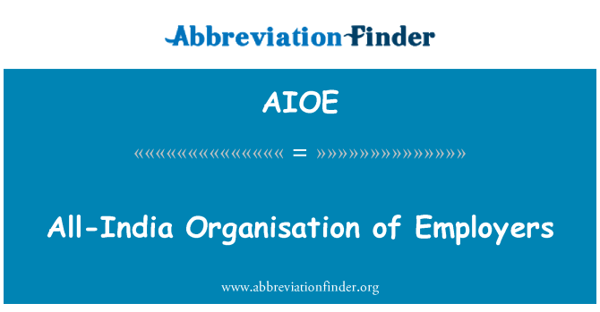 AIOE: All India organización de empleadores