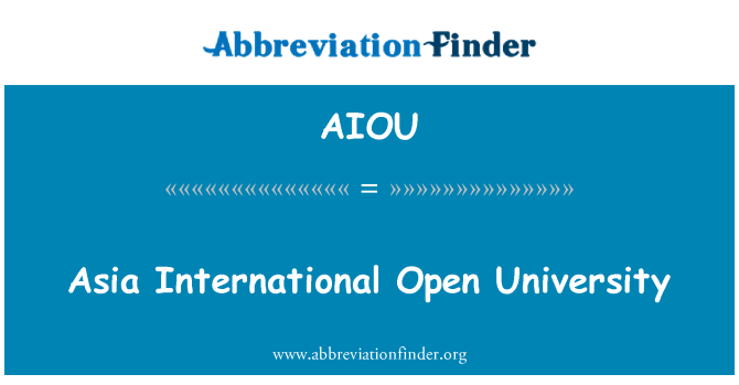 AIOU: Asia International Open University