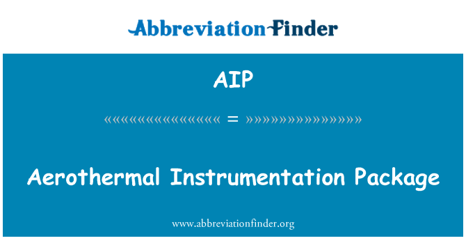 AIP: Aerothermal merilne naprave paket