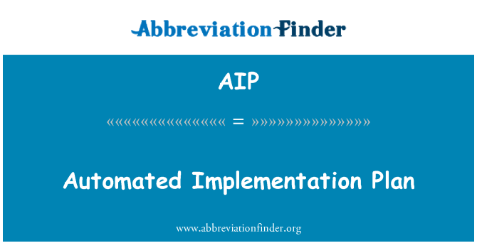 AIP: Automatiserad genomförandeplan