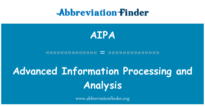 AIPA: Analyse et traitement de l'Information avancée