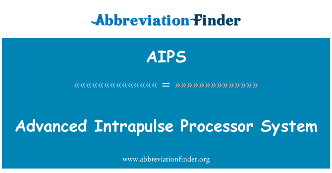 AIPS: Advanced Intrapulse Processor System