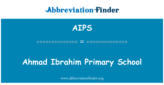 AIPS: Skola primarja Ibrahim Ahmad