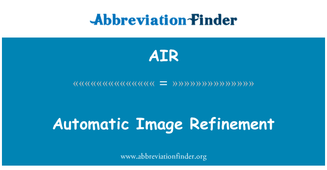 AIR: Slike automatskim profinjenosti