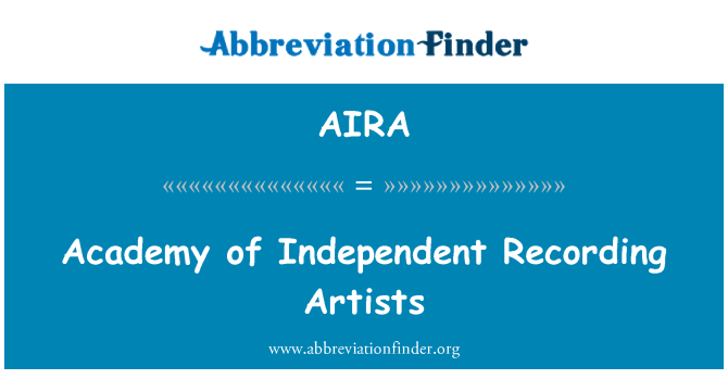 AIRA: Reġistrazzjoni ta ' l-Akkademja ta ' indipendenti artisti