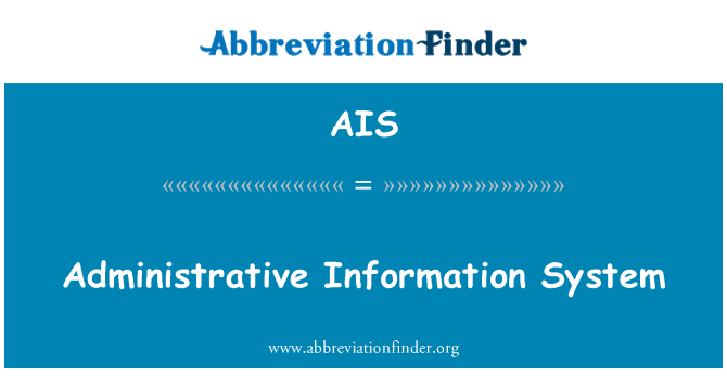 AIS: Sistema ta ' informazzjoni amministrattiva