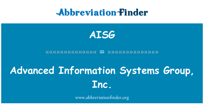 AISG: اعلی درجے کی معلومات کے نظام گروپ, انکا.