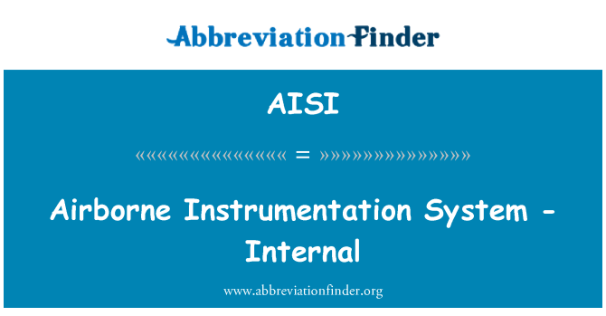 AISI: Airborne Instrumentation System - Internal