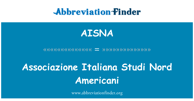 AISNA: Associazione Italiana Studi Nord Americani