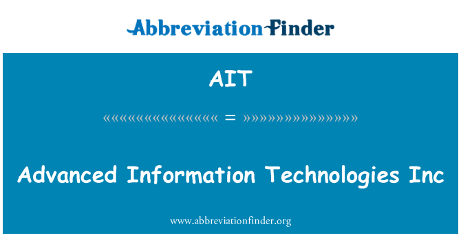 AIT: Avancerad Information Technologies Inc