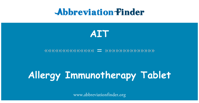 AIT: Allerġija Immunotherapy Tablet