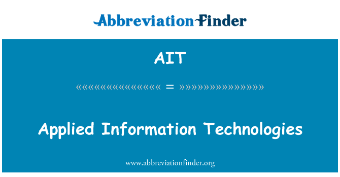 AIT: 应用的信息技术