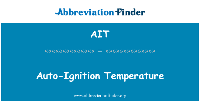 AIT: Temperatura ta ' awto-Ignition