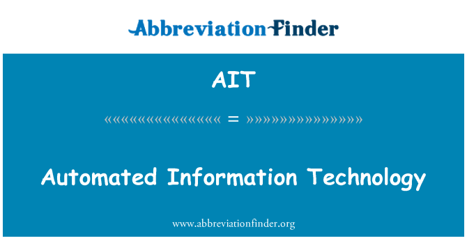 AIT: Technologies de l'Information automatisée