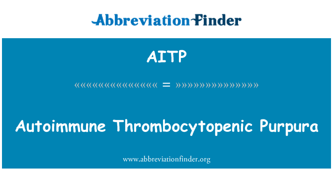 AITP: Thrombocytopenic Purpura ผิดปกติ