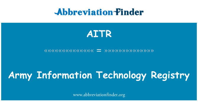 AITR: Armén Information Technology registret