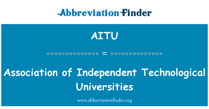 AITU: Association of Independent Technological Universities