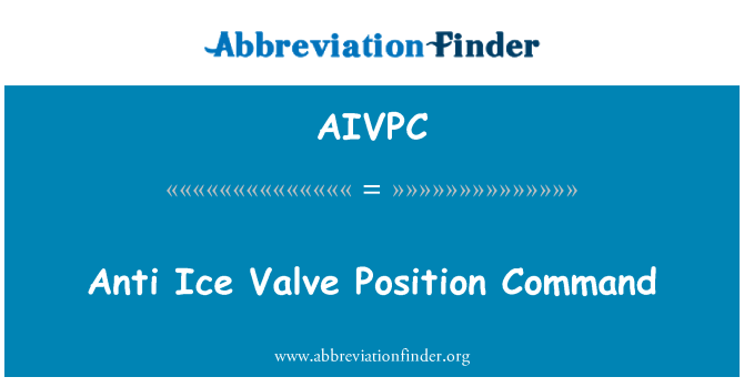 AIVPC: Proti ledu ventil příkazů