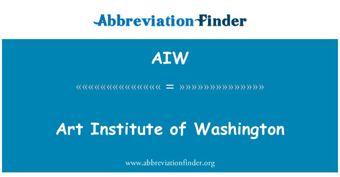 AIW: 华盛顿艺术学院