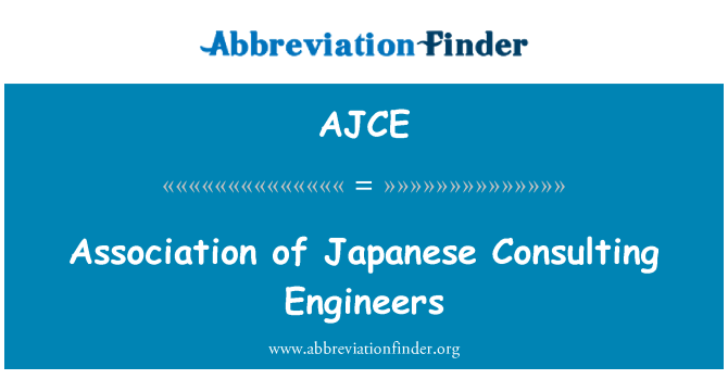 AJCE: Verband der japanischen Consulting Engineers