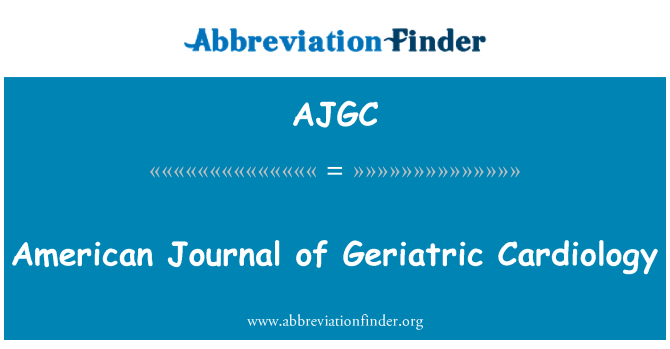 AJGC: Revista Brasileira de Cardiologia geriátrica