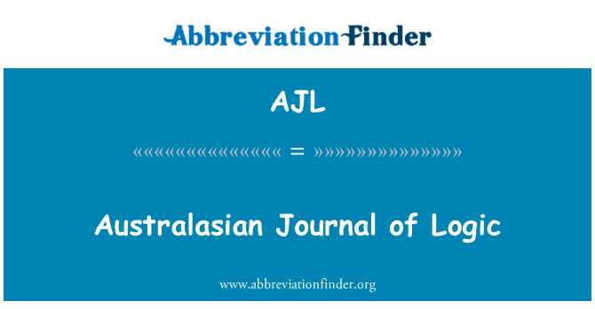 AJL: المجلة الأسترالية لمنطق