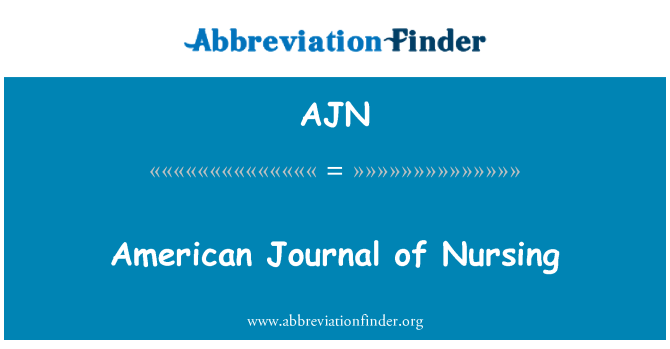 AJN: American Journal of điều dưỡng