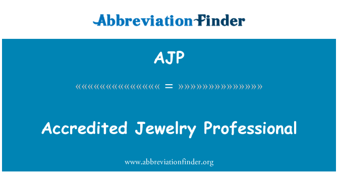 AJP: Professionista accreditato gioielli