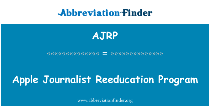 AJRP: Programme de rééducation pour le journaliste Apple