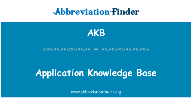 AKB: Aplikace Knowledge Base