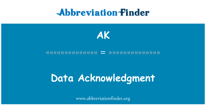AK: Data potvrzení