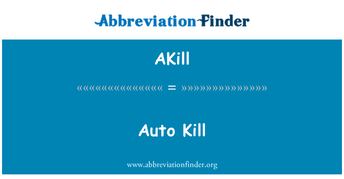 AKill: Auto matar