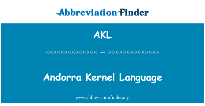 AKL: Andorra kernen sprog