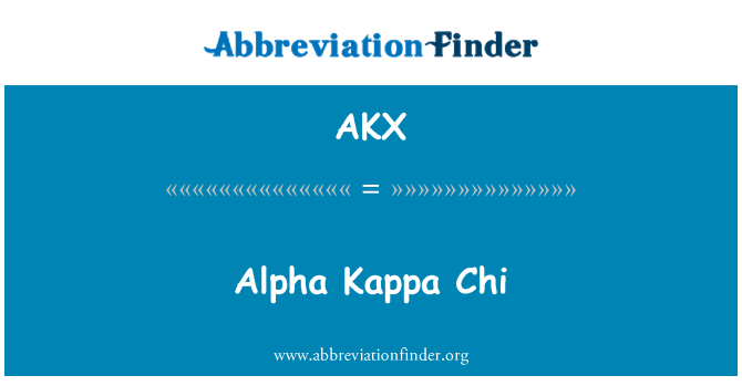 AKX: Alfa Kappa Chi