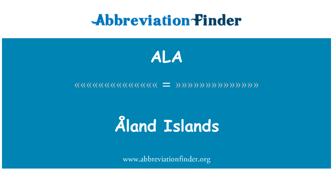 ALA: Åland Islands