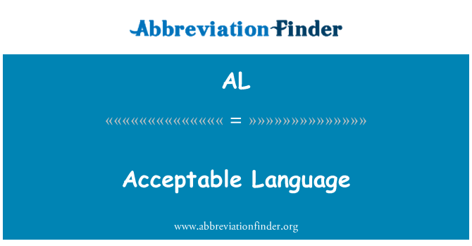AL: 可接受的語言