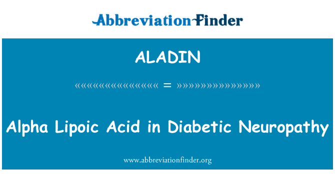 ALADIN: Aċidu alfa Lipoic fl-Diabetic Neuropathy