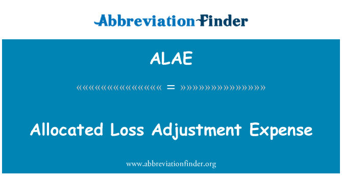 ALAE: Zugewiesene Verlust Anpassung Kosten