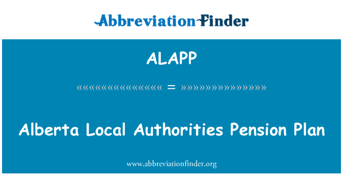 ALAPP: Alberta Gebietskörperschaften Pensionsplan