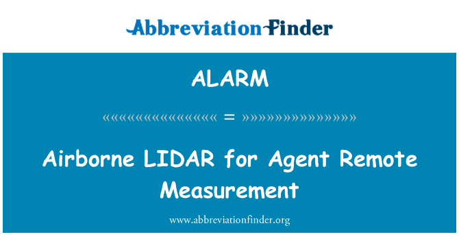 ALARM: Luftbårne LIDAR for Agent Remote måling