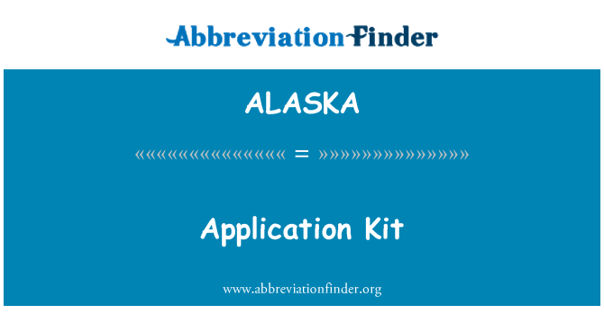 ALASKA: Kit ta ' l-applikazzjoni