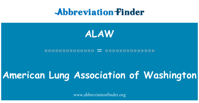 ALAW: American Lung Association din Washington