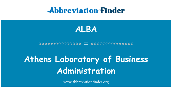 ALBA: Laboratório de Atenas em administração de empresas