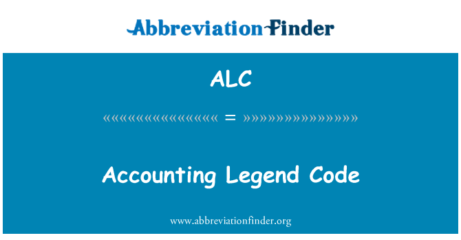 ALC: Accounting Legend Code