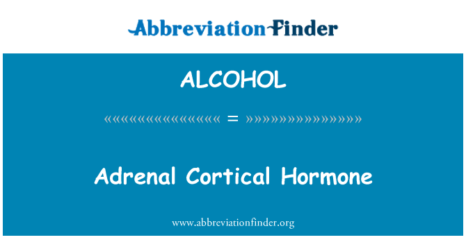 ALCOHOL: Hormony kory nadnerczy