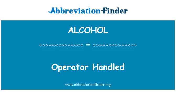 ALCOHOL: Operatøren håndteres