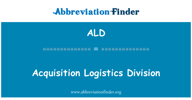 ALD: Obstaranie logistickej divízie