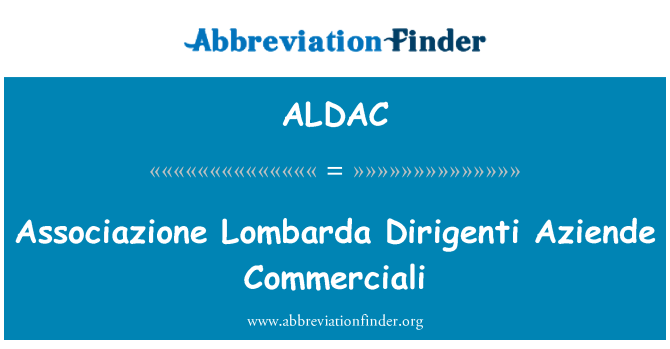 ALDAC: Associazione Lombarda Dirigenti Aziende Commerciali